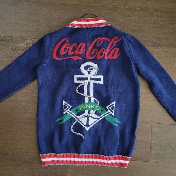 PINKO Coca Cola Knit Nautical Cardigan Sweater XS - Picture 10 of 12